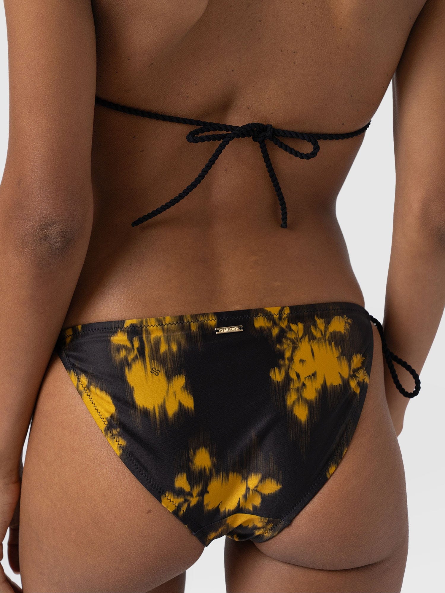Alba Triangle Bikini Top - Yellow Fade Floral - Women's Swimwear | Saint + Sofia® USA